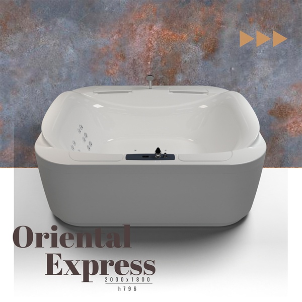 Bathtub WGT Oriental Express 200x180 сm  EASY PLUS HYDRO&AERO