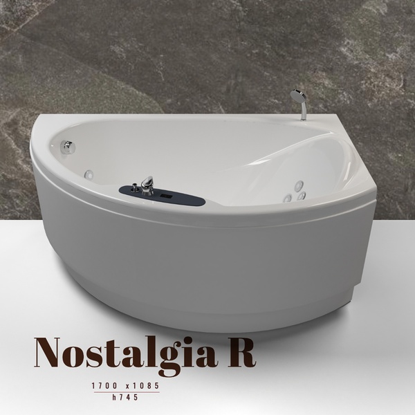 Bathtub WGT Nostalgia R 170x108 сm EASY PLUS HYDRO&AERO