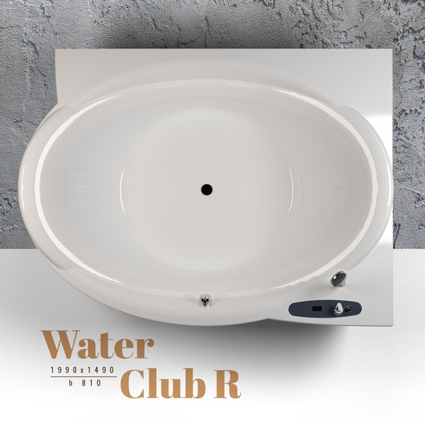 Bathtub WGT Water Club R 200x150 см  EASY