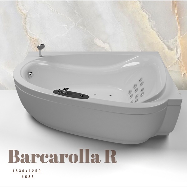 Ванна WGT Barcarolla R 183x125 см EASY PLUS HYDRO&AERO WGTBR199REPHA фото