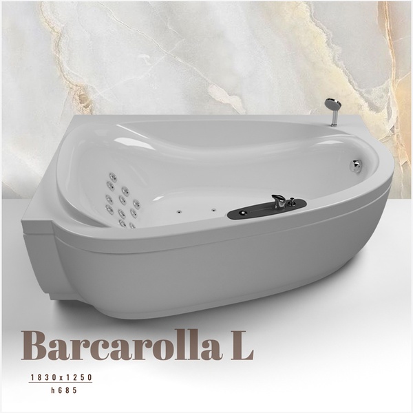 Bathtub WGT Barcarolla L 183x125 сm EASY PLUS HYDRO&AERO